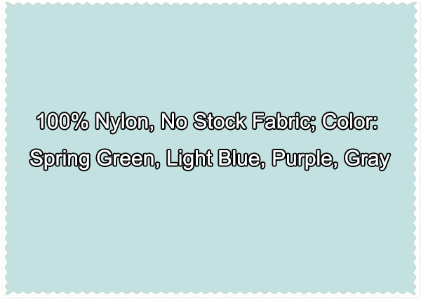 100 Nylon No Stock Fabric Color Spring Green Light Blue Purple Gray