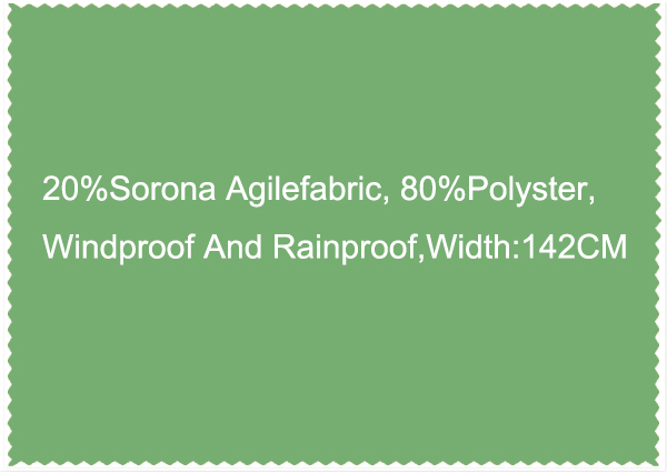 20 Sorona Agilefabric 80 Polyster Windproof And Rainproof
