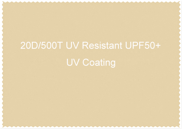 20D 500T UV resistant UPF50 UV coating