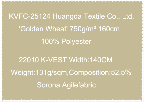 22010 K-VEST Width 140CM Weight 131g sqm Composition 52.5 Sorona Agilefabric