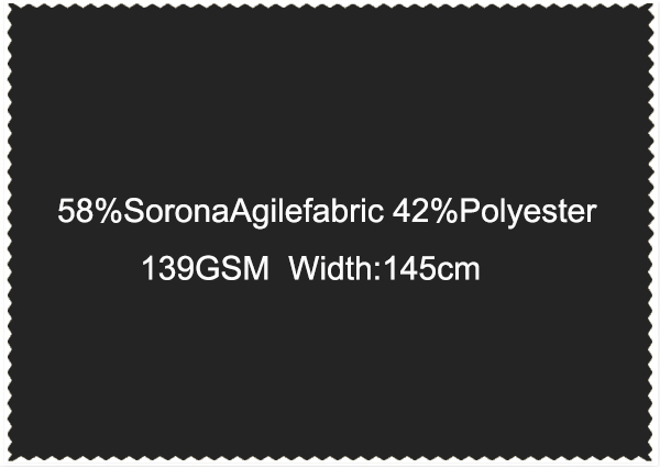 58 SoronaAgilefabric 42 Polyester 139GSM  Width 145cm