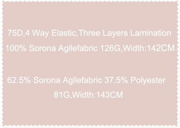 75D 4 Way Elastic Three Layers Lamination