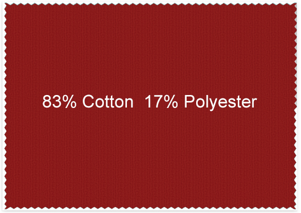 83 cotton 17 polyester