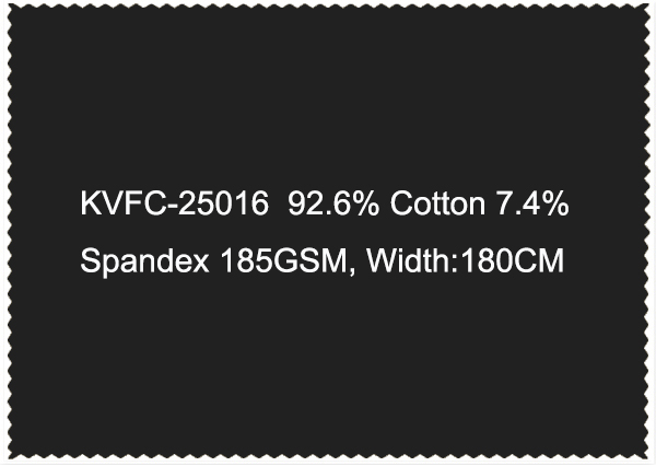 KVFC-25016 92.6 Cotton 7.4 Spandex