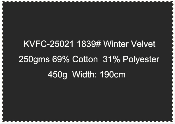 KVFC-25021 1839 Winter Velvet 250gms 69 cotton 31 polyester 450g Width 190cm-3