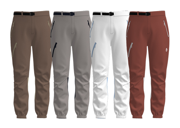 Men Adjustable Waistband Cargo Jogger Pants With Zipper Pockets