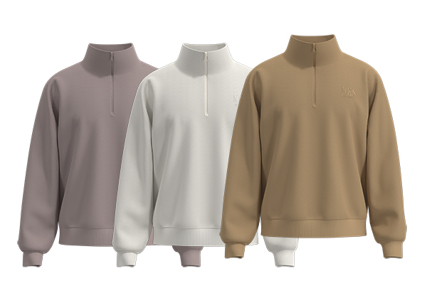 Men Casual Stand Collar Half Zip Up Hoodie With Logo Sweatshirt