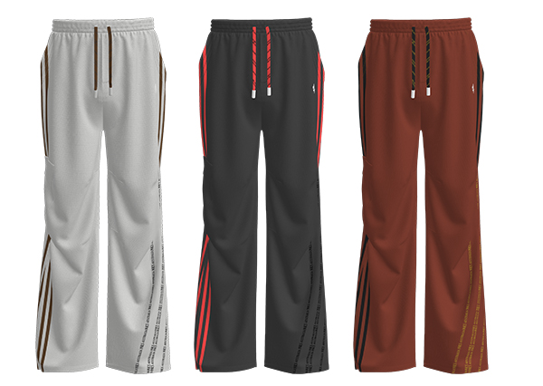 Men Casual Trackpants Striped Drawstring Loose Sweatpants