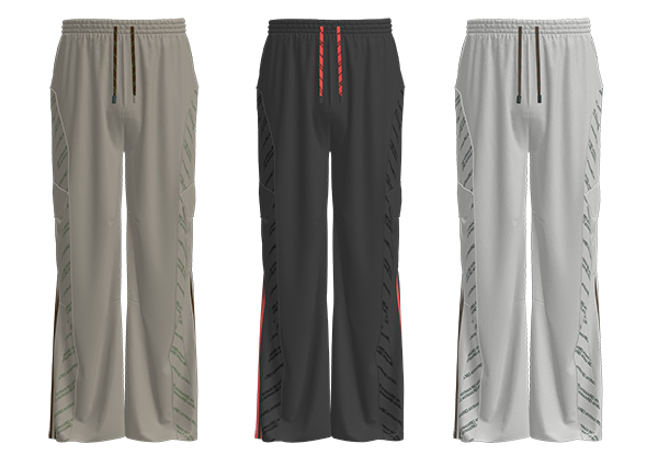 Men Casual Workout Trackpants Striped Drawstring Loose Sweatpants