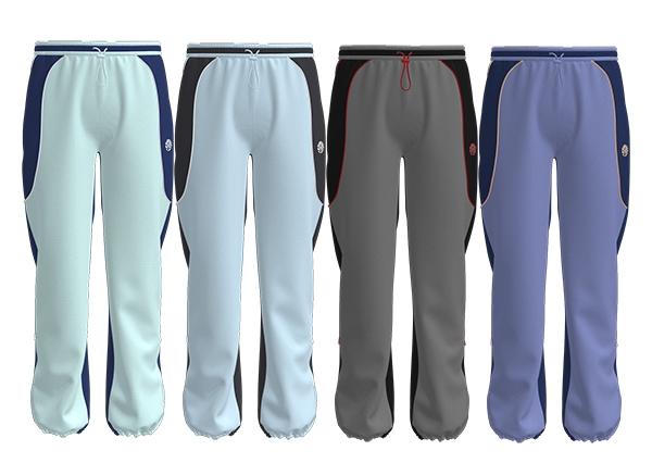Men Color Block Adjustable Waist Jogger Pants Straight Leg Sweatpants