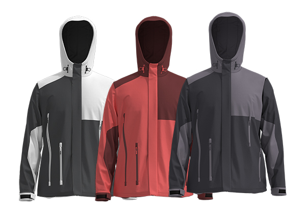 Men Color Block Full-Zip Softshell Jacket With Adjustable Hood