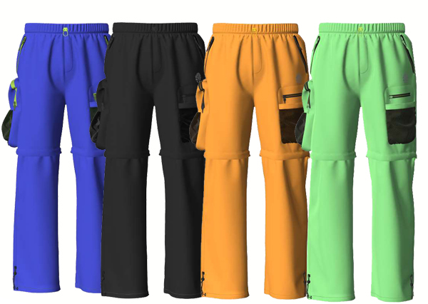 Men Elastic Waist Drawstring Removable Cargo Pants