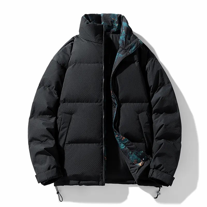 Men-Fashion-Winter-Thick-Standing-Collar-Warm-Coat-Reversible-Cotton-Padded-Jacket