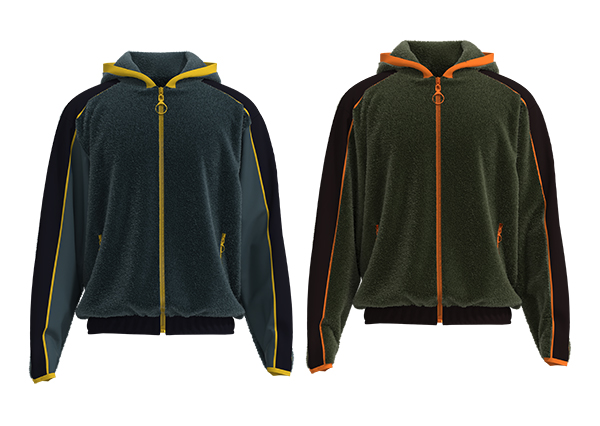 Men Full Zip Hoodie Fleece Jacket Loose Fit Windproof Jacket-3