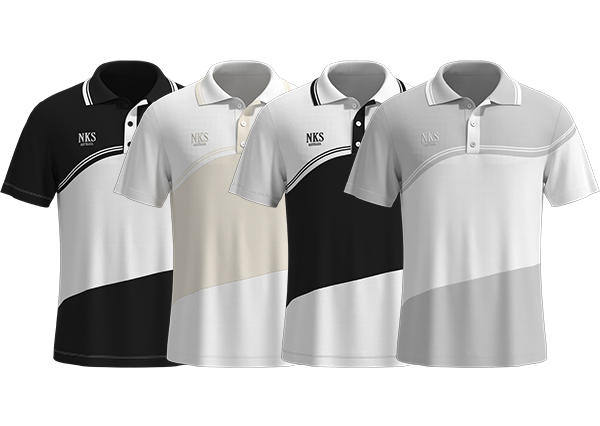 Men Golf Polo Shirt Color Block Short Sleeve T Shirt-2