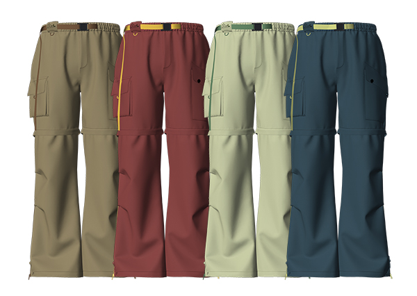 Men Multi-Pocket Adjustable Waistband Cargo Jogger Pants With Detachable Trouser Legs