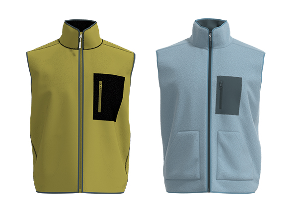 Men Reversible Full Zip Fleece Vest
