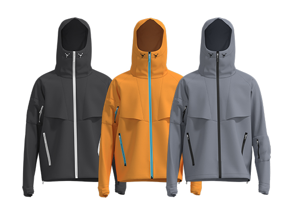Men Solid Color Full-Zip Softshell Jacket With Hood