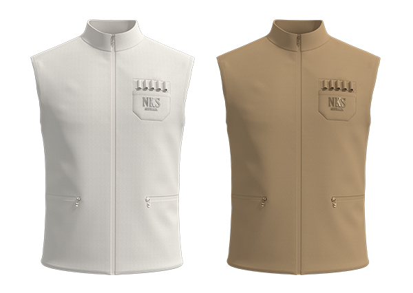 Men Stand Collar Full Zip Golf Vest With Pockets