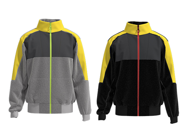 Men Stand-up Collar Full Zip Fleece Jacket Loose Fit Windproof Jacket-2