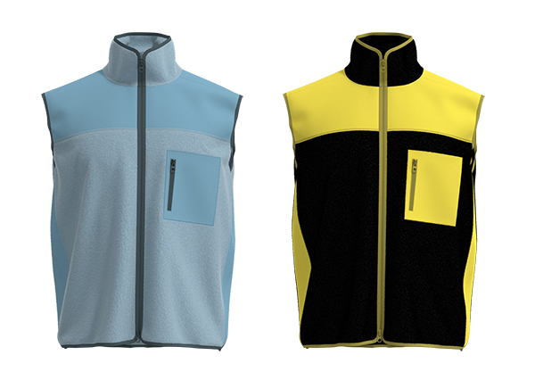 Men Stand-up Collar Full Zip Fleece Vest Windproof Sleeveless Jacket