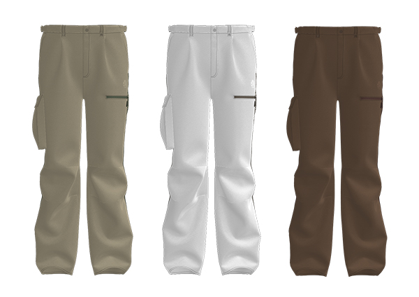 Men Straight Leg Open Bottom Cargo Pants With Side Braid