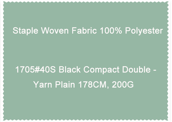 Staple Woven Fabric 100 Polyester