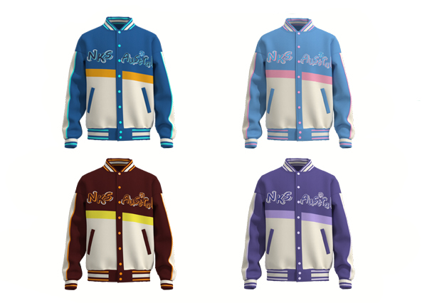 Unisex Custom Color Block Varsity Jacket Cotton Letterman Baseball Bomber Jackets