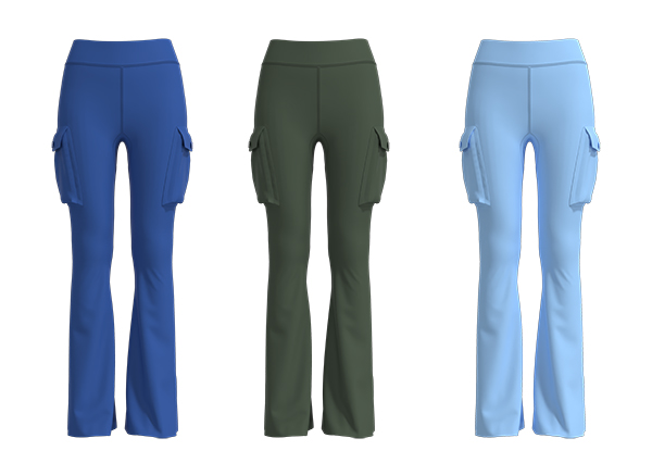 Women Athletic Gym Yoga Pants High-Stretch Slightly Bootcut Pants
