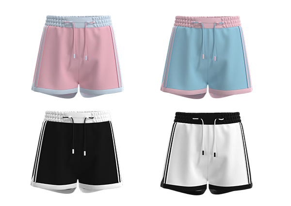 Women Athletic Shorts With 2 Pockets Elastic Workout Gym Running Shorts