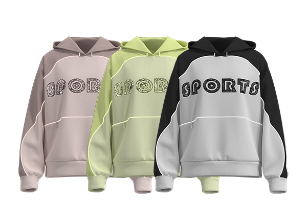 Women Color Block Loose Fit Distinctive Printing Pullover Sweatshirt Casual Hooded Sweatshirt