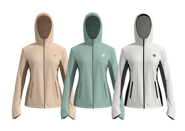 Women Colorblock Sun Protective Full Zip Hoodie Jacket-1