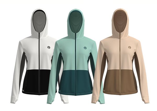 Women Colorblock Sun Protective Full Zip Hoodie Jacket