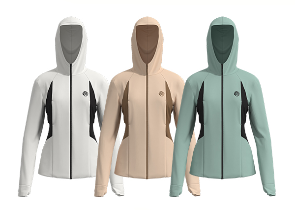 Women Double Sided Printing Sun Protective Full Zip Hoodie Jacket