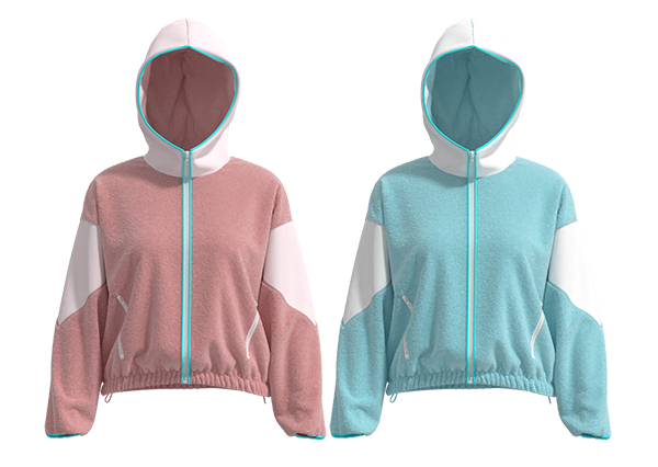 Women Full Zip Fleece Jacket With Hood
