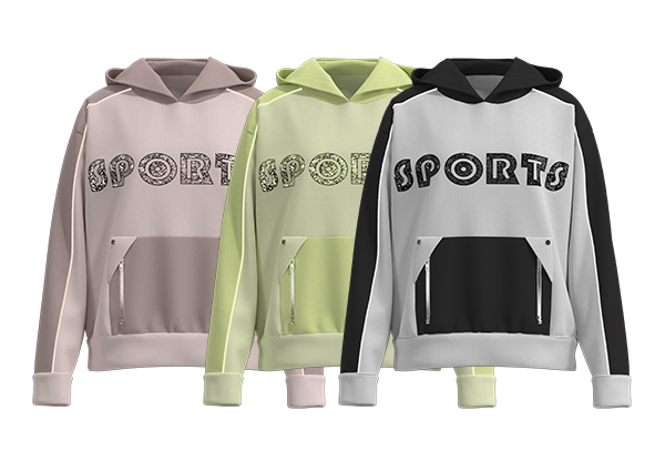 Women Loose Fit Distinctive Printing Pullover Sweatshirt Casual Hooded Sweatshirt With Pocket-2