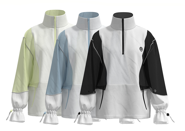 Women Stand Up Collar Color Matching Sun-protective Sweatshirts