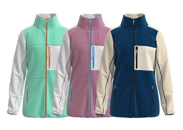 Women Stand-up Collar Full Zip Fleece Jacket