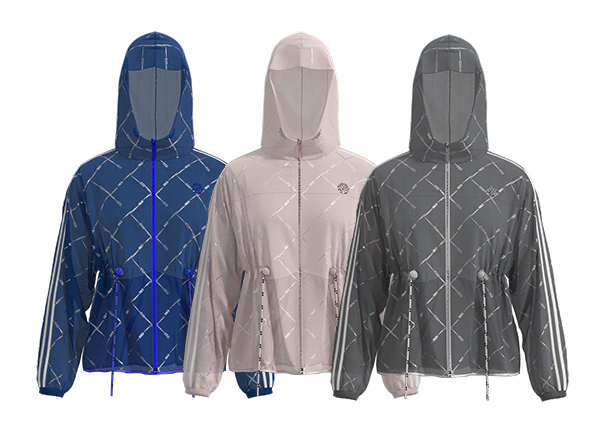 Women Stripes Adjustable Waist Sun Protective Full Zip Hoodie Jacket