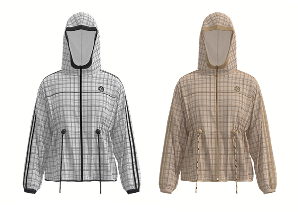 Women Stripes Drawstring Waist Sun Protective Full Zip Hoodie Jacket