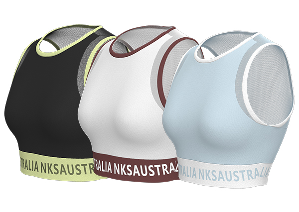 Women Yoga Sports Bra With NKS AUSTRALIA Logo Print-2