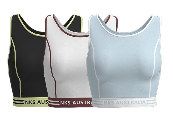 Women Yoga Sports Bra With NKS AUSTRALIA Logo Print