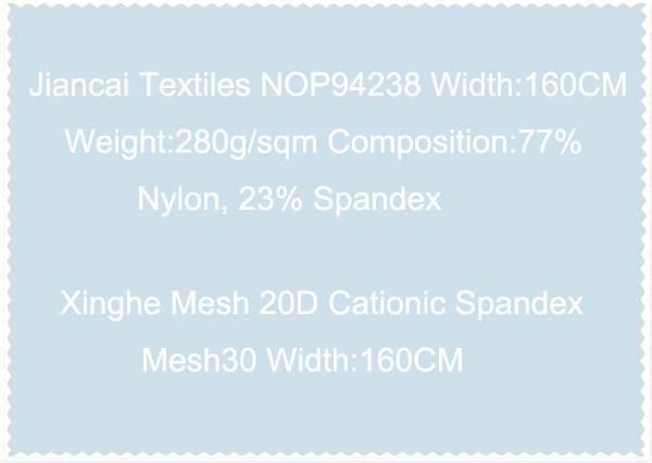 Xinghe Mesh 20D Cationic Spandex Mesh30 Width 160CM