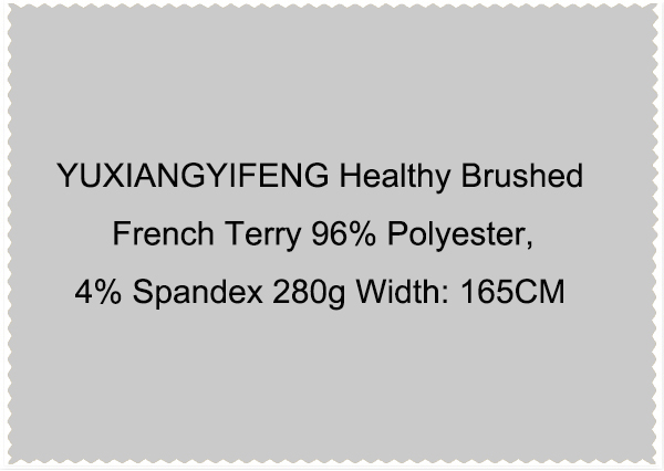 YUXIANGYIFENG Healthy Brushed French Terry 96 Polyester 4 Spandex 280g Width 165CM-2